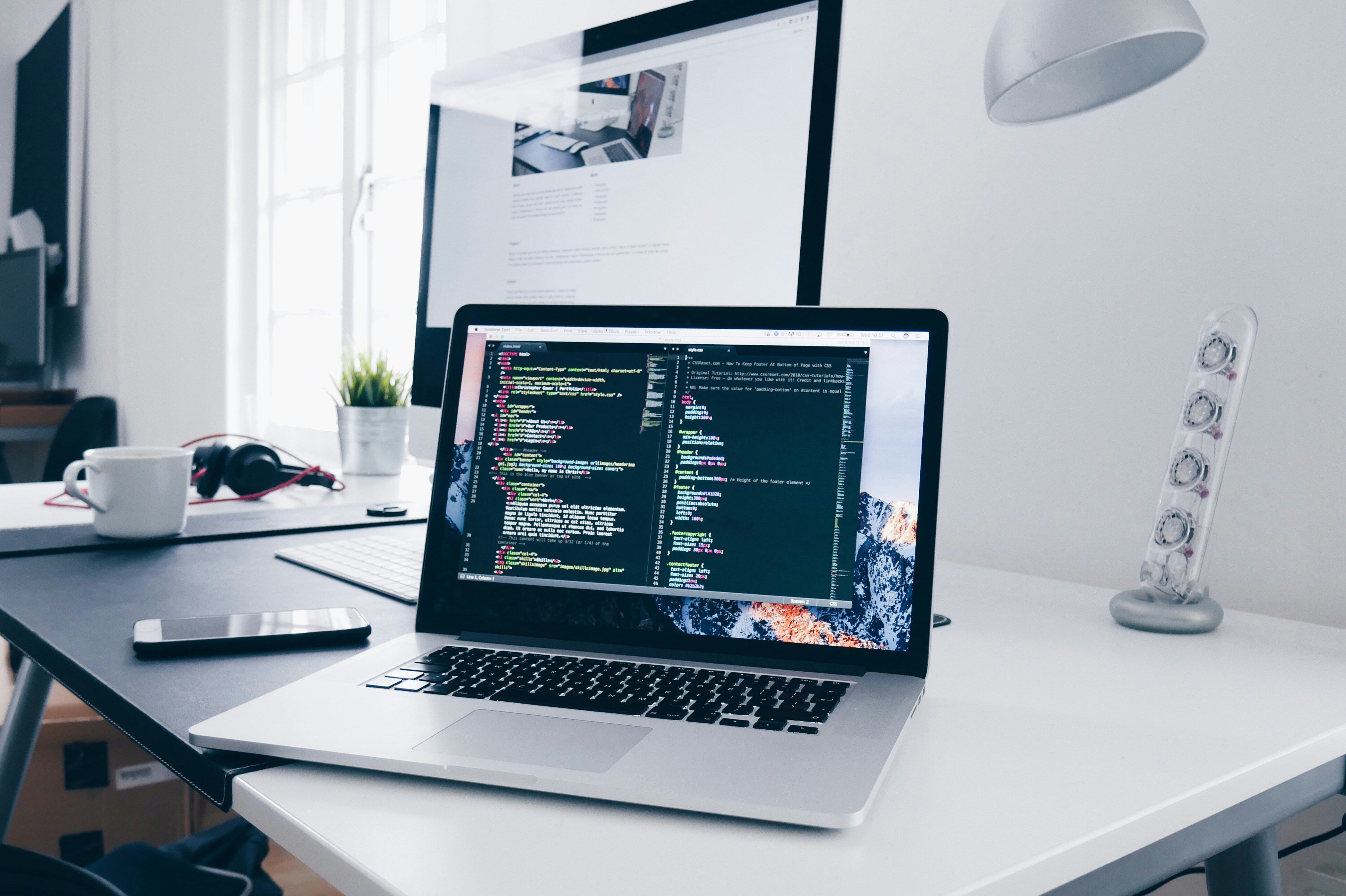 Espace de travail de développement web